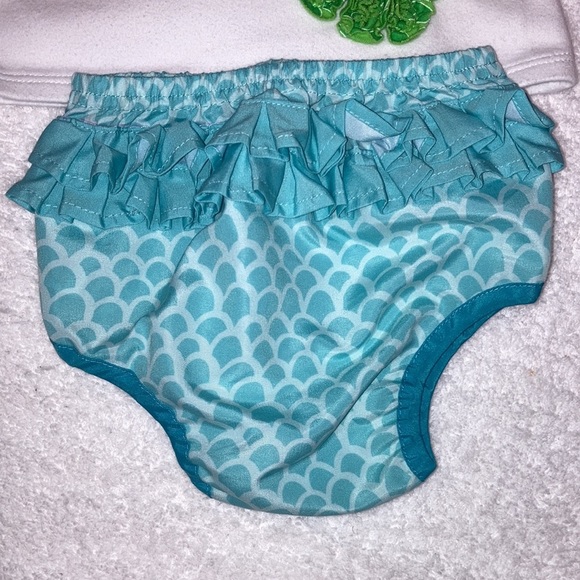 Mud pie for Atlantis mermaid tank top ruffle bottom set 9/12m - Picture 3 of 11